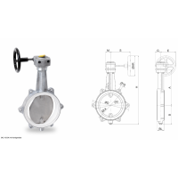 WAREX Valve 應用液體、氣體和磨蝕性散裝材料環(huán)境的蝶閥 DKZ 103 H