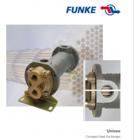 FUNKE 管殼式換熱器，主要用于冷卻液體，如潤滑油、以及通過飽和蒸汽加熱