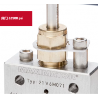 Maximator 閥門(mén) 22500psi，閥體有六種不同的設(shè)計(jì)，并可配備調(diào)節(jié)桿